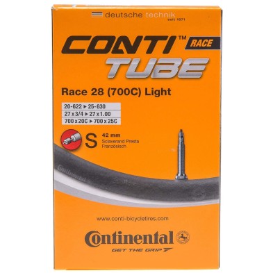 Cámara Race 28" Tube 700Cx20-25C Light válvula presta 42mm