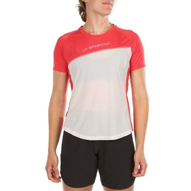 Camiseta La Sportiva M/corta mujer Catch White/Hibiscus