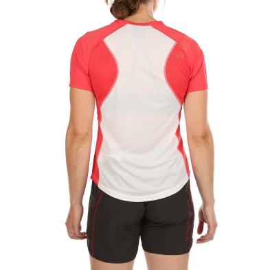 Camiseta La Sportiva M/corta mujer Catch White/Hibiscus
