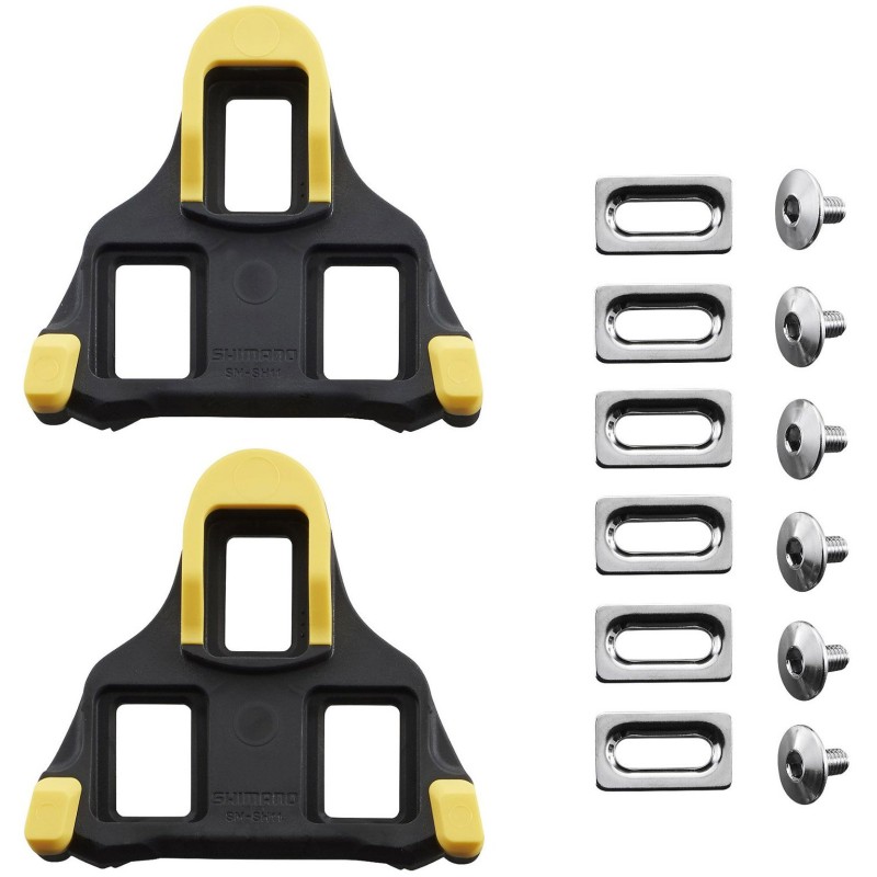 Calas Shimano para pedales SM-SH11 6 grados amarillo (PAR)