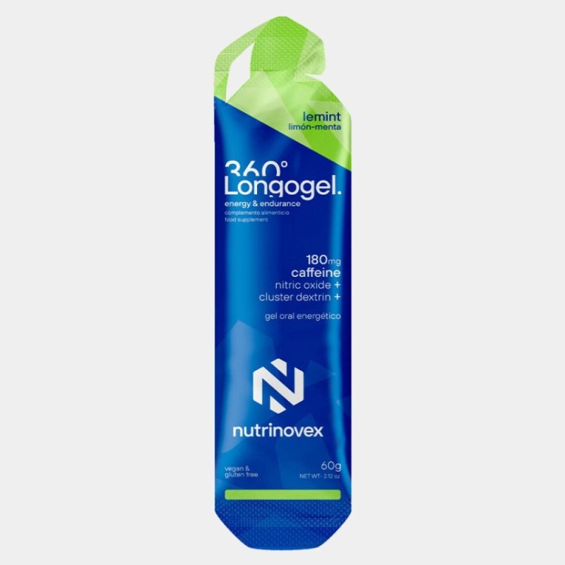 Gel energético Nutrinovex Longogel Cafeina Limón Menta