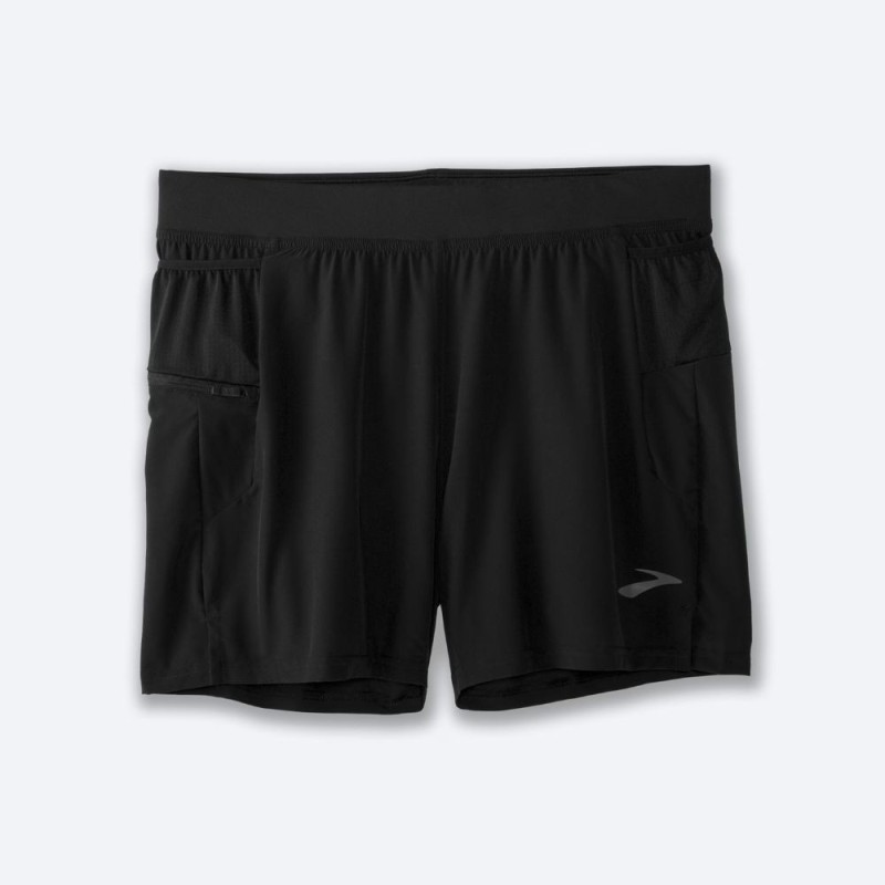 Short running Brooks Sherpa 5" 2 en 1 hombre negro