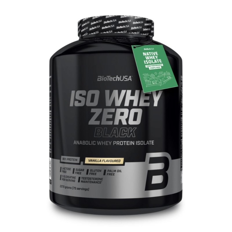 Biotech USA Iso Whey Zero Black bebida de proteína en polvo Vainilla
