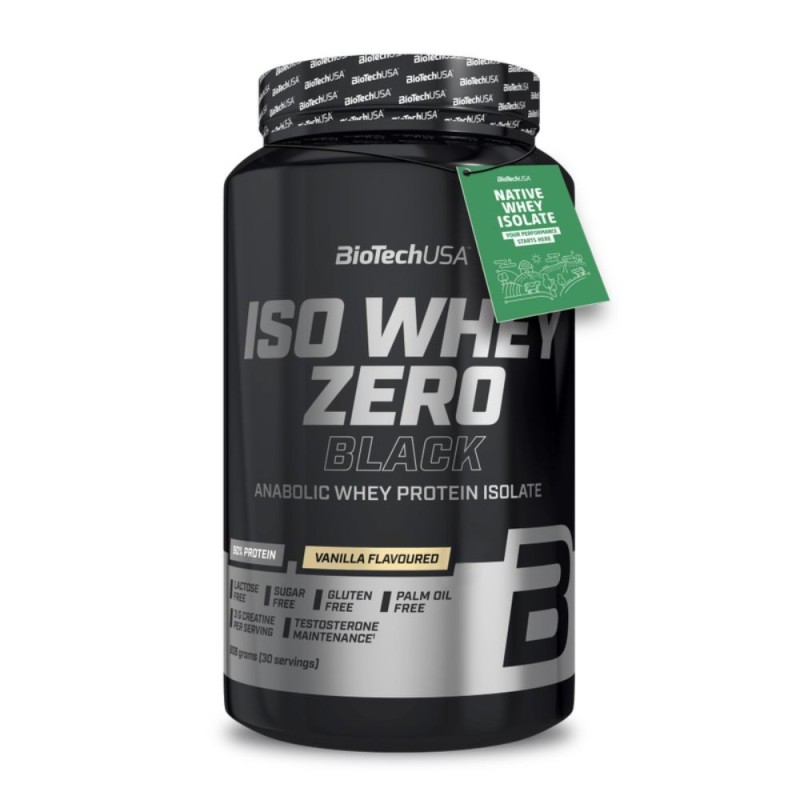 Biotech Iso Whey Zero Black proteína en polvo 908gr. Vainilla