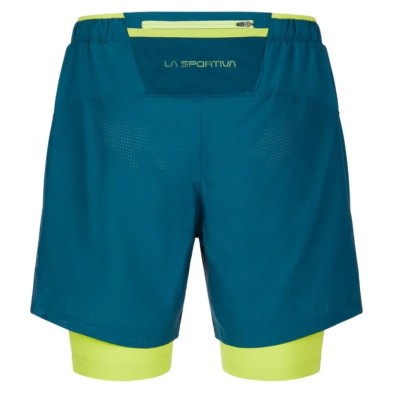 Pantalón corto La Sportiva Trail Bite short hombre Storm Blue/Lime Punch