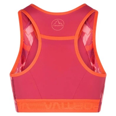 Top Running La Sportiva Hover Velvet / Cherry Tomato bolsillo trasero
