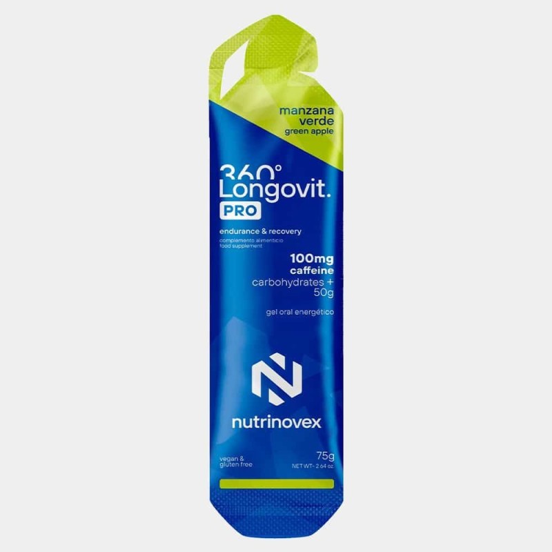 Nutrinovex Longovit 360 Gel PRO Manzana verde con cafeína