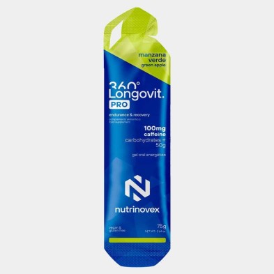 Nutrinovex Longovit 360 Gel PRO Manzana verde con cafeína