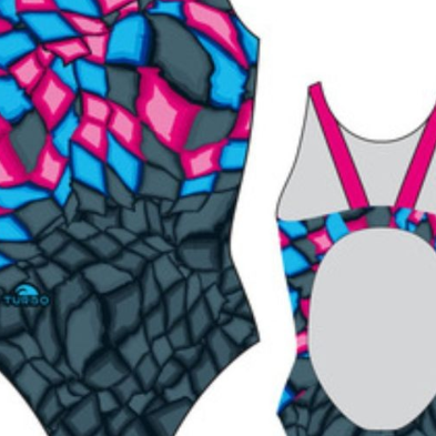 Bañador de natación Crystal tira ancha mujer