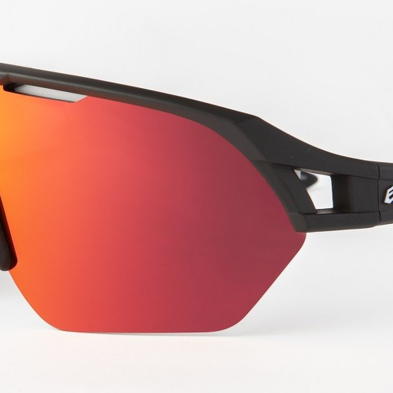 Gafas Glen negro mate lente rojo revo