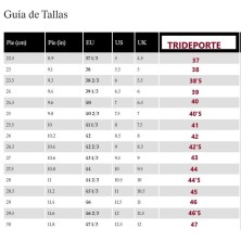 tallaje zapatillas nnormal unisex