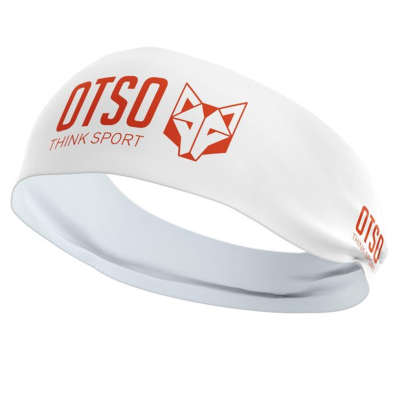 Headband White/FLUO ORANGE 12 cm OTSO