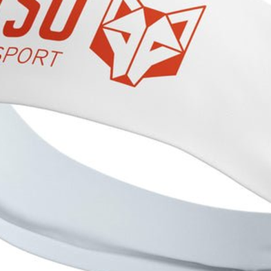 Headband White/FLUO ORANGE 12 cm