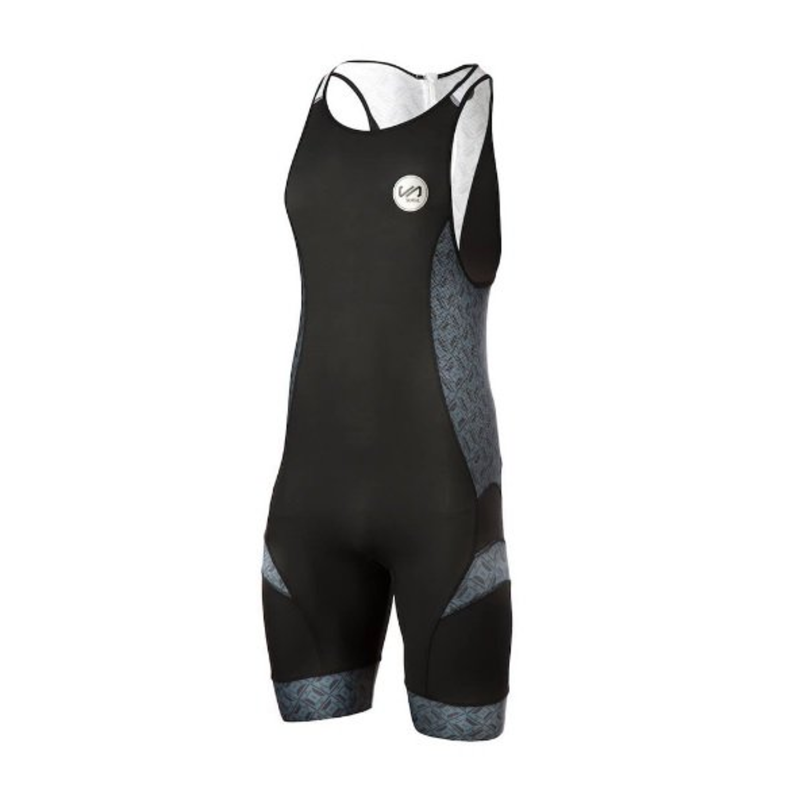 Traje Triatlón S/Mangas PREMIUM AIRFLOW - negro/gris