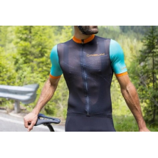 Maillot Bas Ergo Mesh M/C negro-azul-naranja