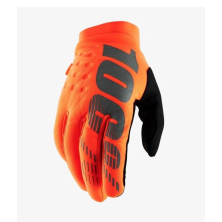 Guantes Brisker naranja fluor negro 100%