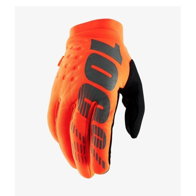 Guantes Brisker naranja fluor negro 100%