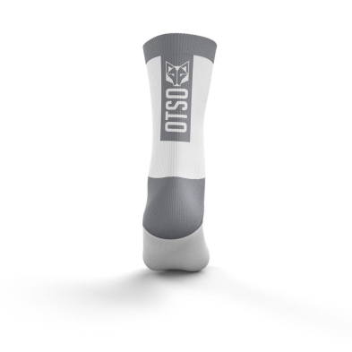 Calcetines de Ciclismo High Cut Pure White & Silver Grey