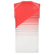 Camiseta S/Manga mujer Runner Hibiscus/Blanca