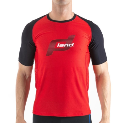 Camiseta Hombre Reference roja negra