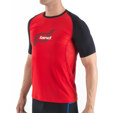 Camiseta Hombre Reference roja negra