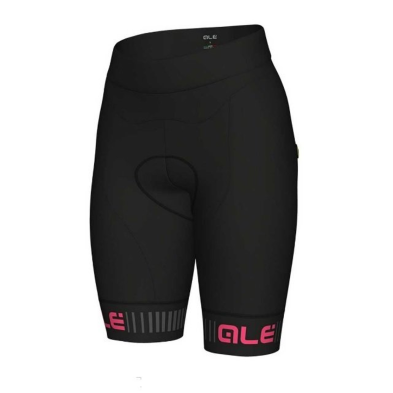 Culote sin tirantes Alé Traguardo negro logo lila mujer