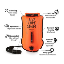 Boya de seguridad agua abiertas LLS 20L naranja Buddyswim