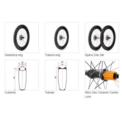 Juego Ruedas 29 LTD Graphene - SPACE DISC 12x100/12x142 Shimano HG