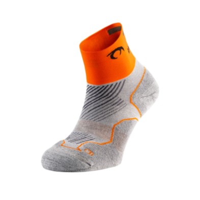 Calcetines Lurbel Distance Three unisex Gris hielo/naranja