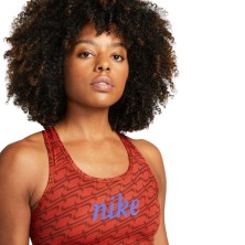 Sujetador deportivo Nike Swoosh Icon Clash rojo logo azul