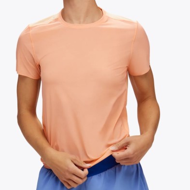 Camiseta M/corta Airolite Run mujer Papaya