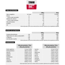 Recovery Drink 226ers 1kg watermelon tabla nutricional