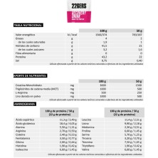 Recovery Drink 500 gr fresa 226ers tabla nutricional