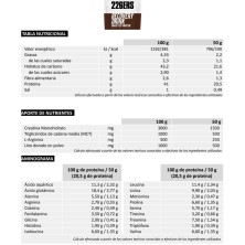 Recovery drink grass fed protein 1kg chocolate 226ers tabla nutricional