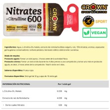 Gel Nitrates 600 + Citrulline Shot Frutos Rojos crown red fruits