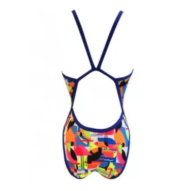 Bañador de natación Turbo Delta Revolution mujer fauna delta colores espalda