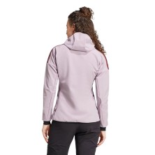 Chaqueta con capucha Adidas Terrex Xperior Varilite Hybrid Primaloft mujer Preloved Fig/Burgundy