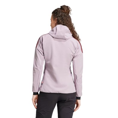 Chaqueta con capucha Adidas Terrex Xperior Varilite Hybrid Primaloft mujer Preloved Fig/Burgundy