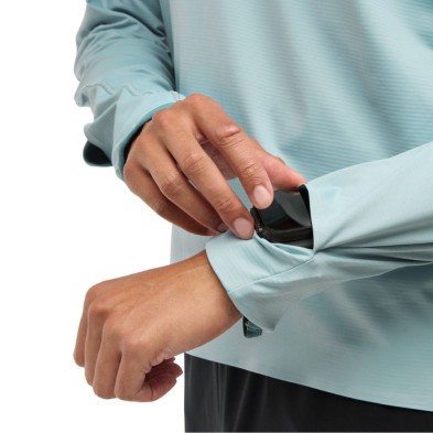 Camiseta hoka M/larga GlideTech Quarter Zip hombre Druzy ventana para reloj