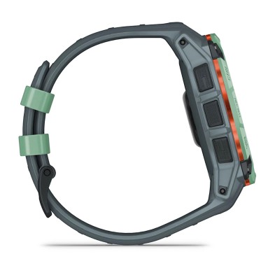 Reloj de avenutra Multideporte Garmin Instinct 3 Amoled 50mm Verde con correa gris perfil