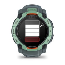 Reloj de avenutra Multideporte Garmin Instinct 3 Amoled 50mm Verde con correa gris batería linterna