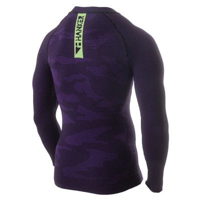 Camiseta Térmica Manga Larga Hanker Woyu Unisex lila y verde