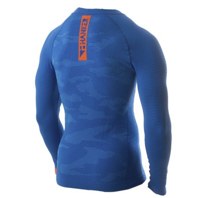 Camiseta Térmica Manga Larga Hanker Woyu Unisex azul naranja