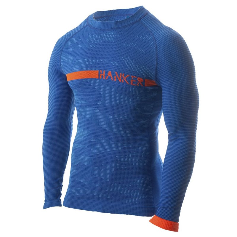 Camiseta Térmica Manga Larga Hanker Woyu Unisex Turquesa