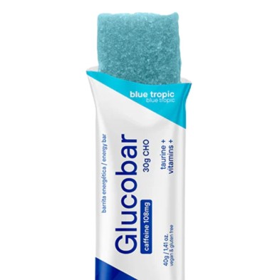 Barrita gominola Nutrinovex Glucobar Blue Tropic con Cafeína