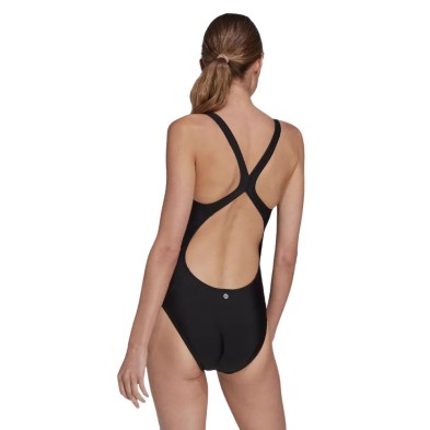 Traje de baño Adidas 3 Bar Logo mujer Black/White espalda cruzada