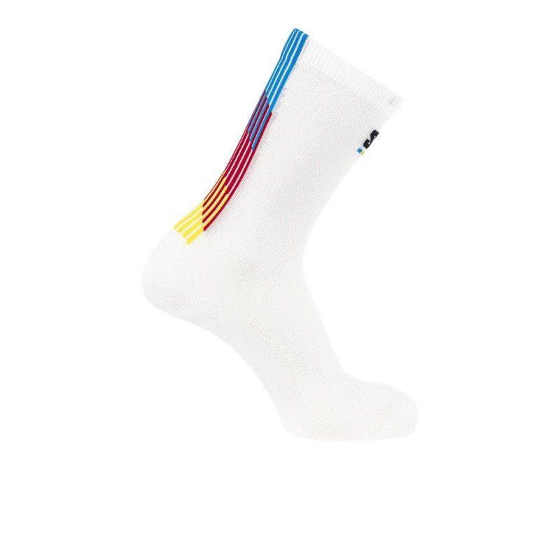 Calcetines Salomon Pulse Race Flag Crew unisex White