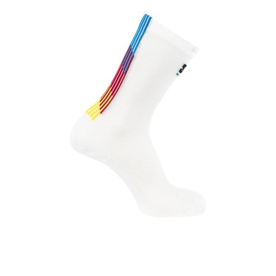 Calcetines Salomon Pulse Race Flag Crew unisex White