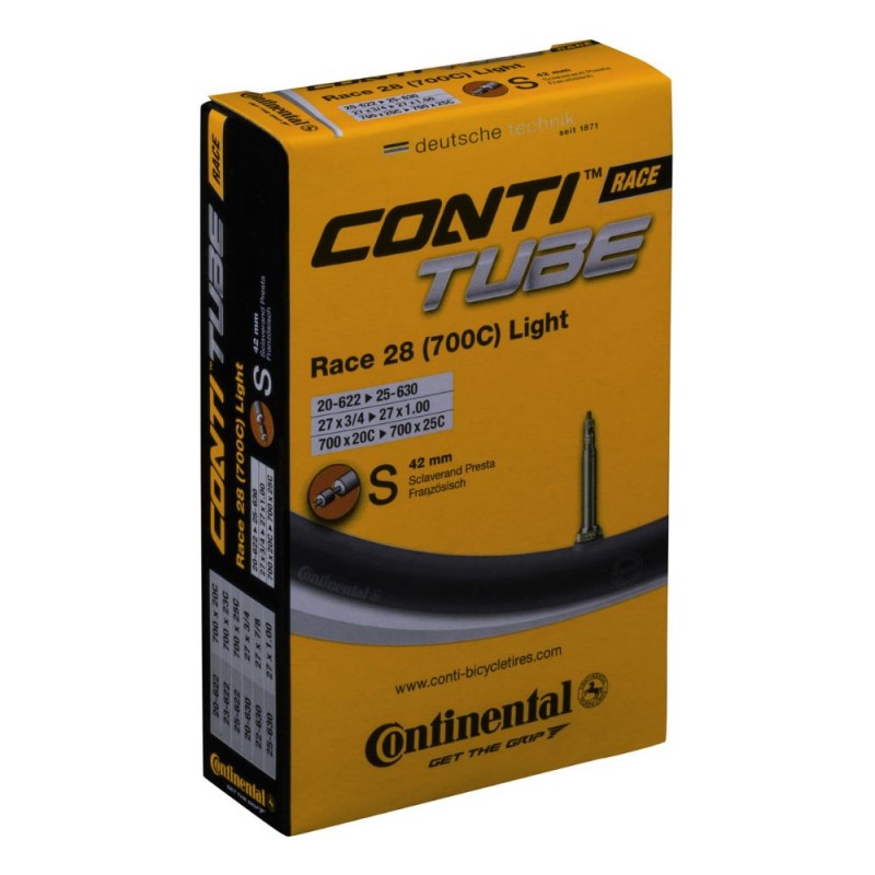 Cámara Race Tube 700Cx20-25C Light válvula presta 42mm (20-622/25-630)