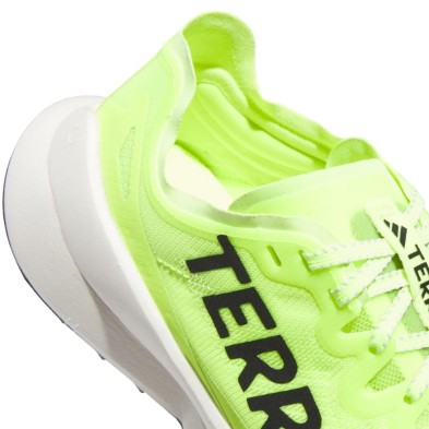 Zapatillas Adidas Terrex Agravic Speed Ultra Mujer Lucid Lemon/Core Black/Dash Grey detalle talonera
